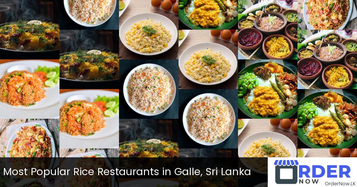 Most Popular Rice Restaurants in Galle, Sri Lanka