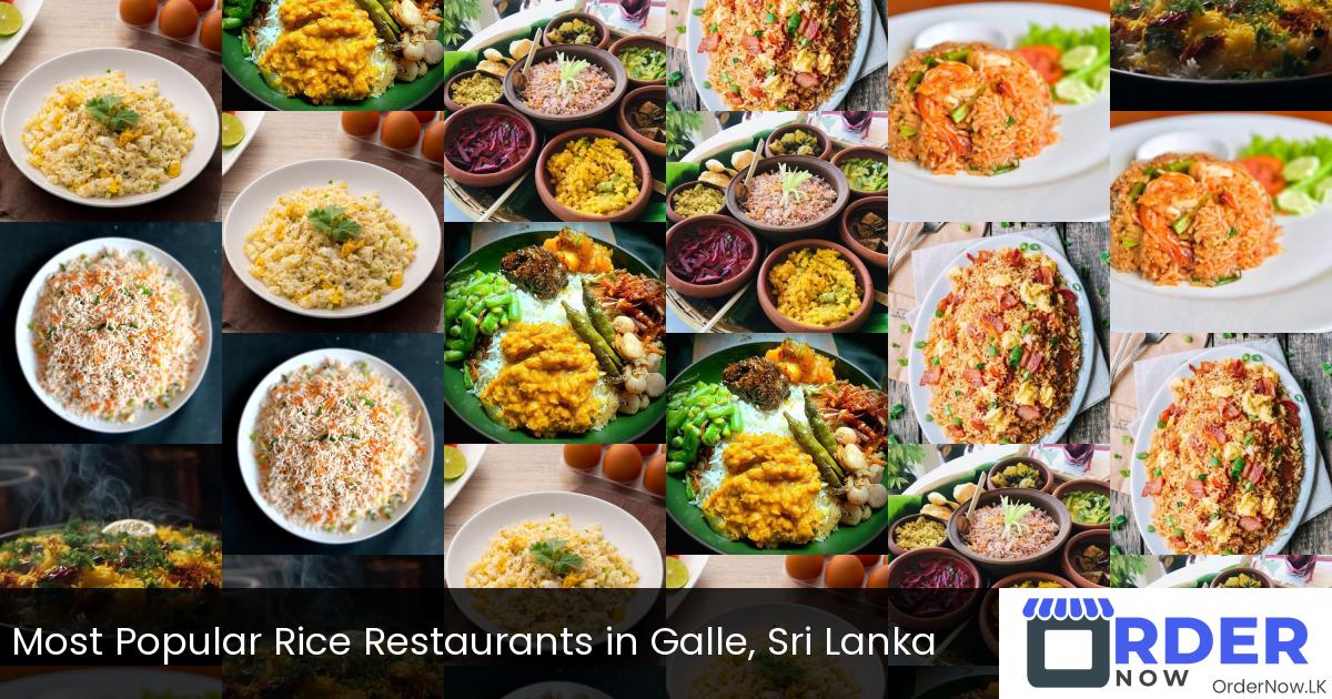 Most Popular Rice Restaurants in Galle, Sri Lanka