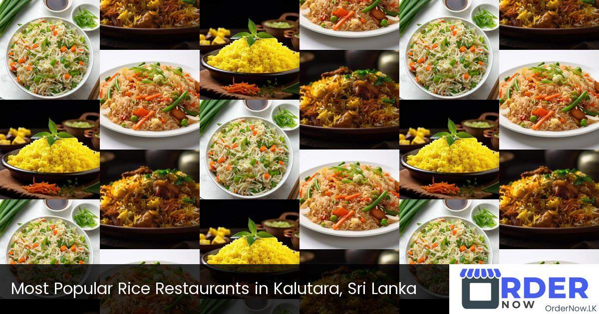 Most Popular Rice Restaurants in Kalutara, Sri Lanka