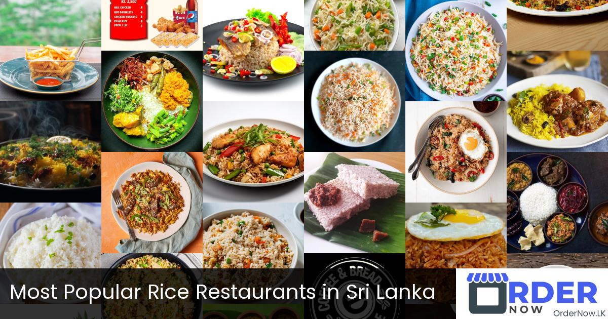 Most Popular Rice Restaurants in Sri Lanka