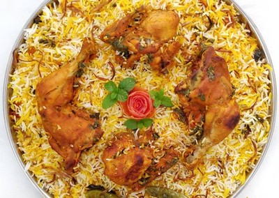 Tandoori Chicken Biriyani at Madras Masala